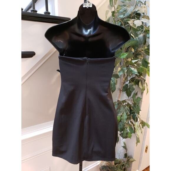 American Threads Dress Women Medium Black Strapless Mini Bow Party Cocktail - Picture 7 of 11